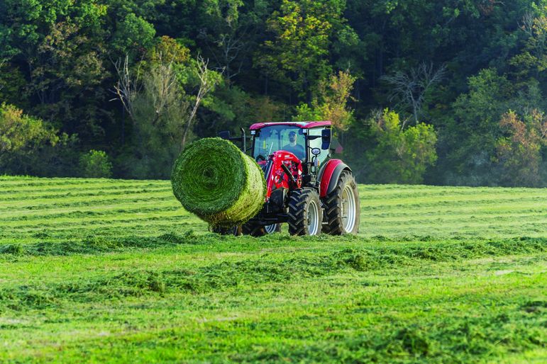 Farmall Tractor with Bale